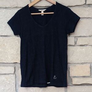 $10 Bundled! Lands' End Dark Blue V-Neck Tee